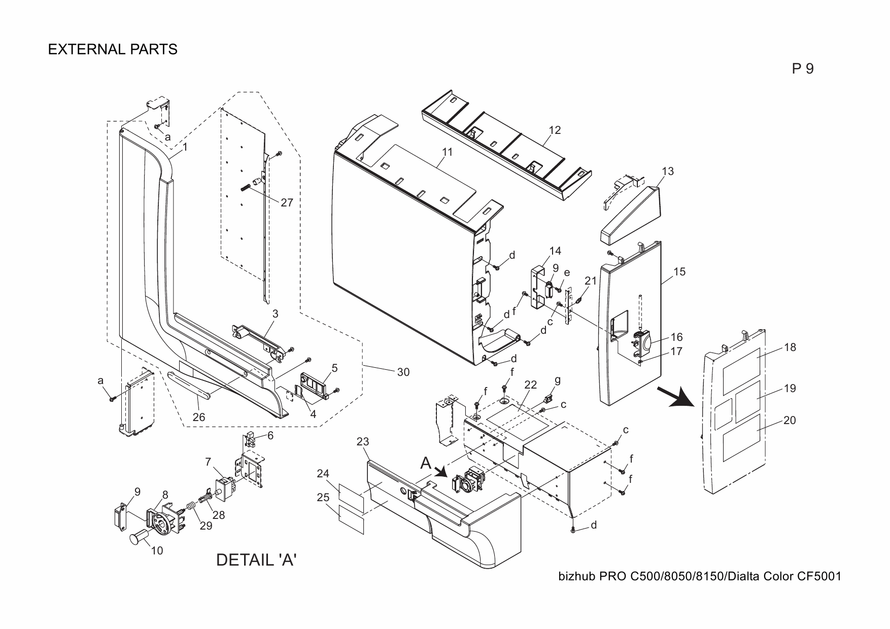 Konica-Minolta bizhub-PRO C500 8050 8150 Parts Manual-4